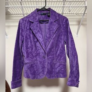 Purple Velvet Floral Jacket